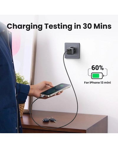 დამტენი UGREEN CD319 (90666) Nexode, 30W, Single port, USB-C, Type-c, Space Gray