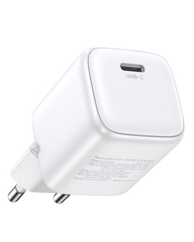 დამტენი UGREEN Charger Type-c CD318 (15324) Nexode Mini, 20W, Single port, USB-C, White