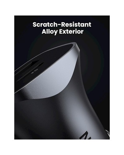 მანქანის დამტენი UGREEN CD130 (40858), 30W, USB, USB-C, Type-c, Space Gray