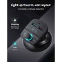 მობილურის დამტენი UGREEN CD229 (80910) Bluetooth Car Charger BT5.0, PD, QC3.0, USB Flash Drive, TF, Black