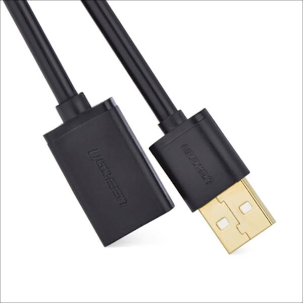USB ადაპტერი UGREEN 10317 USB 2.0 A Male to A Female Cable 3m (Black)