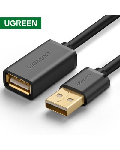 USB ადაპტერი UGREEN 10317 USB 2.0 A Male to A Female Cable 3m (Black)