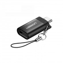 USB ადაპტერი UGREEN US270 (50283) Type C to USB 3.0 A Adapter Cable with Lanyard (Black)