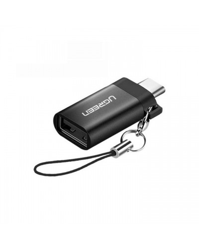 USB ადაპტერი UGREEN US270 (50283) Type C to USB 3.0 A Adapter Cable with Lanyard (Black)