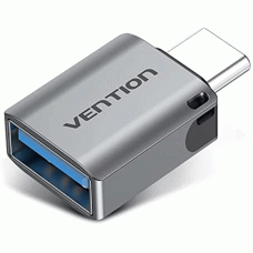 USB ადაპტერი VENTION USB-C MALE TO USB 3.0 FEMALE GREY