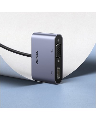 ადაპტერი UGREEN CM449 (20518) USB to HDMI / VGA Converter 3.0, Silver