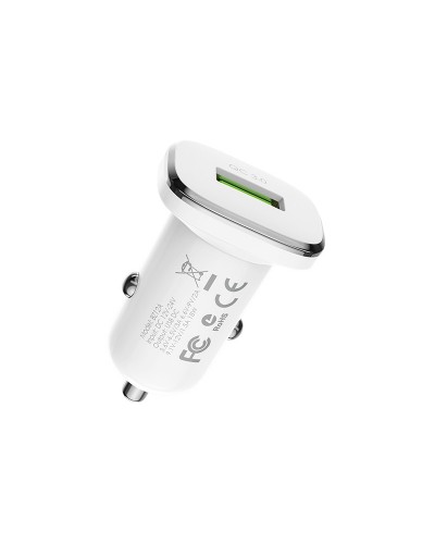 BOROFONE BZ12A Lasting power single port QC3.0 in-car charge White