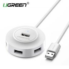 USB ჰაბი UGREEN CR106 (20270) USB 2.0 4 PORTS HUB 1M WHITE