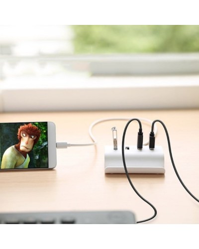 USB ჰაბი UGREEN 30288 USB-C to 4-Ports USB 2.0 Hub 0.5m (White)