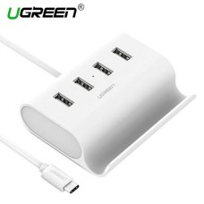 USB ჰაბი UGREEN 30288 USB-C to 4-Ports USB 2.0 Hub 0.5m (White)