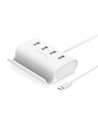USB ჰაბი UGREEN 30288 USB-C to 4-Ports USB 2.0 Hub 0.5m (White)