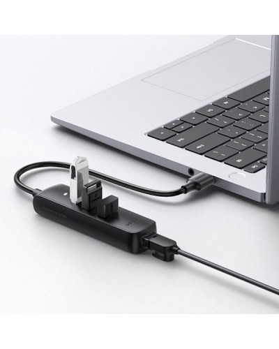 USB ჰაბი UGREEN CM416 (20984), USB-C, USB, RJ45, Hub, Black