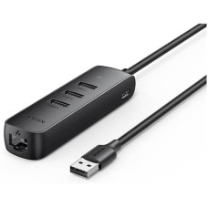 USB ჰაბი UGREEN CM416 (20984), USB-C, USB, RJ45, Hub, Black