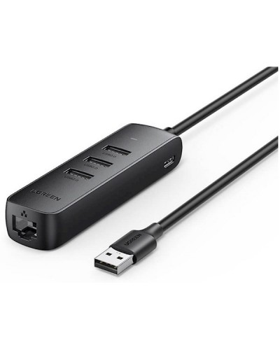 USB ჰაბი UGREEN CM416 (20984), USB-C, USB, RJ45, Hub, Black
