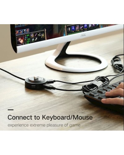 USB ჰაბი UGREEN CR106 CR106 USB 2.0 4 PORTS HUB 20277