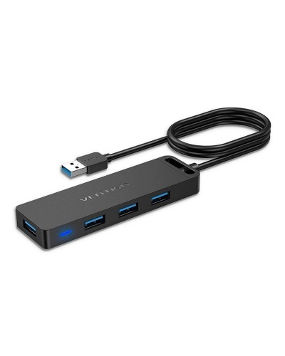 USB ჰაბი Vention CHLBD 4-Port USB 3.0 Hub With Power Supply 0.5M Black