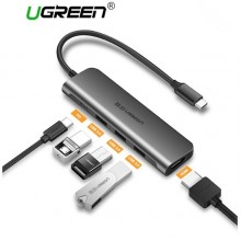 ადაპტერი UGREEN CM136 (50209) USB Type C to Hdmi+Usb 3.0+Pd Power Converter