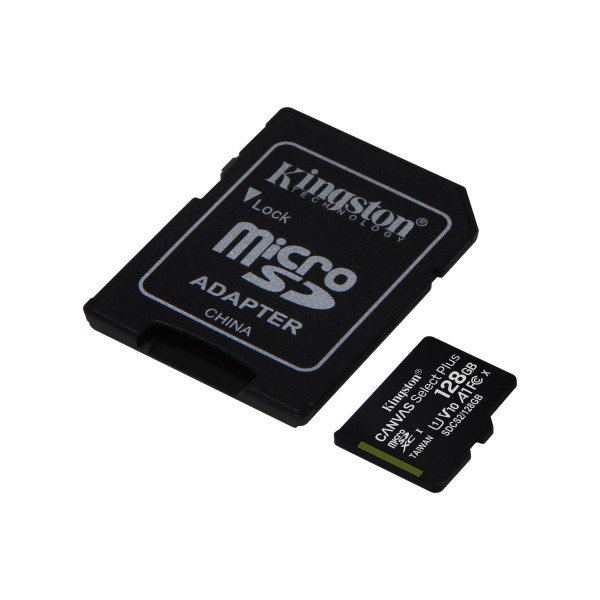 Kingston 128GB microSDXC C10 UHS-I R100MB/s Canvas Select Plus + SD