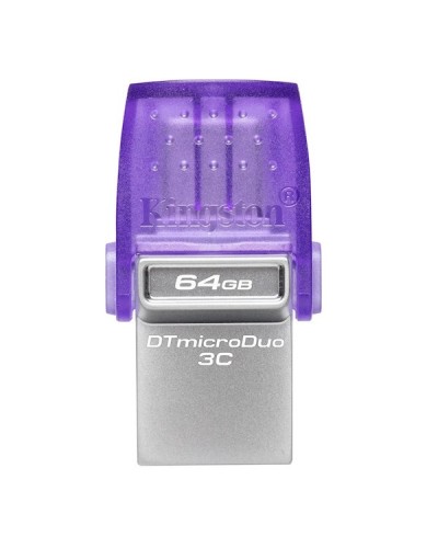 USB ფლეშ მეხსიერება Kingston DTDUO3CG3/64GB, 64GB, USB 3.2, Type-C, Violet