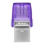 USB ფლეშ მეხსიერება Kingston DTDUO3CG3/64GB, 64GB, USB 3.2, Type-C, Violet