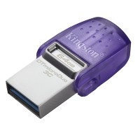 USB ფლეშ მეხსიერება Kingston DTDUO3CG3/64GB, 64GB, USB 3.2, Type-C, Violet
