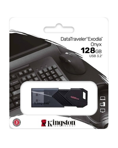 USB ფლეშ მეხსიერება Kingston DTXON/128GB, 128GB, USB 3.2, Black