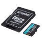 მეხსიერების ბარათი Kingston 256GB microSDXC Canvas Go Plus 170R A2 U3 V30 Single Pack w/o ADP SDCG3/256GBSP