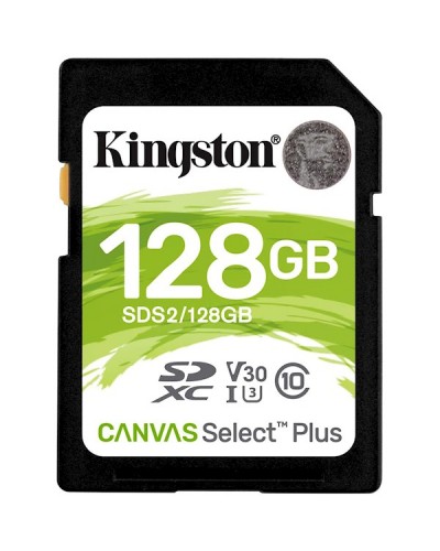 მეხსიერების ბარათი Kingston SDS2/128GB, 128GB, SDS2, V30, UHS-I, U3, Black