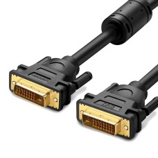 DVI კაბელი UGREEN DV101 (11604) DVI-D 24+1 Male to Male Dual Link Video Cable, 2m, Black