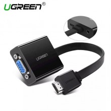 HDMI გადამყვანი UGREEN MM103 HDMI To VGA Converter 25cm (Black)