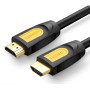 HDMI კაბელი UGREEN HD101 (10128) HDMI to HDMI Cable, 1.5m Yellow/Black