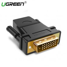 ადაპტერი UGREEN 20124 DVI 24+1 Male to HDMI Female Adapter (Black)