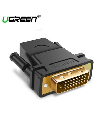 ადაპტერი UGREEN 20124 DVI 24+1 Male to HDMI Female Adapter (Black)