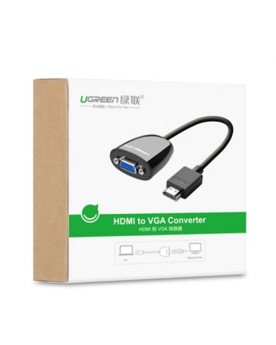 ადაპტერი UGREEN MM105 40253 HDMI to VGA converter without Audio Black