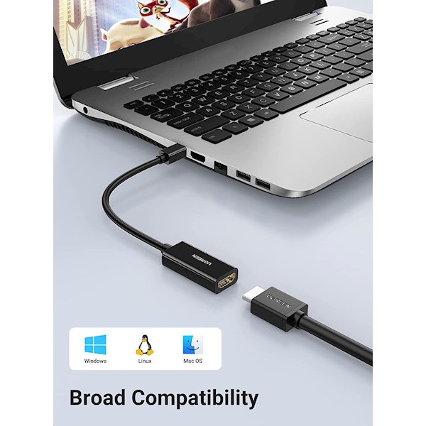 ადაპტერი UGREEN MD112 (40360) Mini DisplayPort to HDMI Adapter