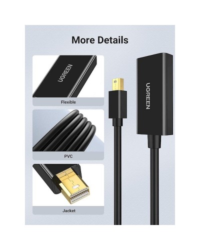 ადაპტერი UGREEN MD112 (40360) Mini DisplayPort to HDMI Adapter