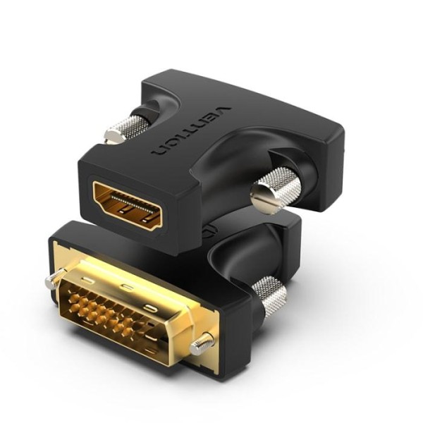 ადაპტერი VENTION AILB0 HDMI Female to DVI (24+1) Male Adapter Black