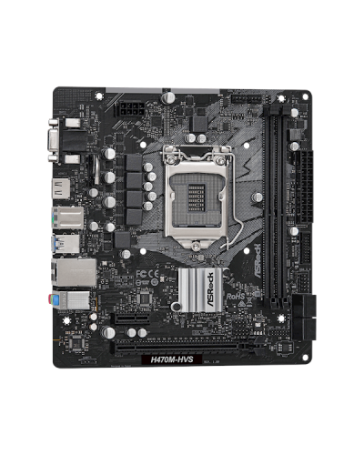დედა დაფა ASRock H470M-HVS Motherboard s1200 H470 2xDDR4 HDMI-VGA mATX