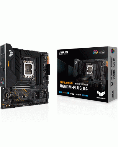 დედა დაფა ASUS TUF GAMING B660M-PLUS D4 S1700 B660 4XDDR4 M.2 HDMI-DP MATX
