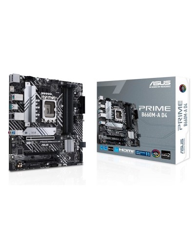 დედა დაფა ASUS PRIME B660M-A D4 s1700 B660 4xDDR4 M.2 HDMI-DP mATX