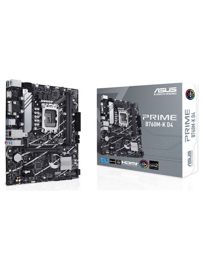 დედა დაფა ASUS PRIME B760M-K LGA1700 mATX,PCIe 4.0 , M.2 , SATA 6 Gbps, 2 x DDR5, RGB header USB3.2 VGA, HDMI