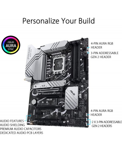 დედადაფა ASUS Prime Z790-P WiFi LGA 1700(Intel® 13th &12th Gen) ATX Motherboard (PCIe 5.0,DDR5,14+1 Power Stages,3X M.2,WiFi 6,Bluetooth v5.2,2.5Gb LAN, Front Panel USB 3.2 Gen 2 Type-C®, Thunderbolt™ 4/USB4)
