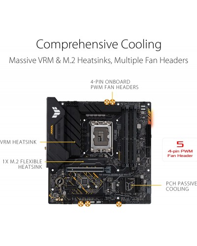 დედა დაფა TUF GAMING ASUS B660M-PLUS WIFI DDR5 LGA1700,B660,USB3.2 GEN 2X2,MB 4 x DIMM, Max. 128GB, 