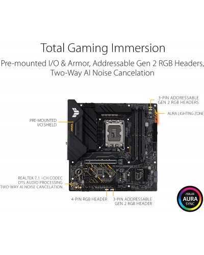 დედა დაფა TUF GAMING ASUS B660M-PLUS WIFI DDR5 LGA1700,B660,USB3.2 GEN 2X2,MB 4 x DIMM, Max. 128GB, 