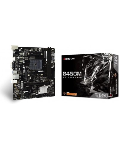დედადაფა Biostar Mainboard,AMD B450, B450MHP Socket AM4, uATX, GbE /DDR4 3200/2 x DDR4/4 x SATA III Connector (6Gb/s) RAID 0, 1, 10