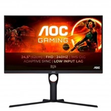 მონიტორი AOC 25G3ZM/BK, 24.5", Monitor, 240Hz, 0.5Ms, FHD, VA, HDMI, DP, Black/Red