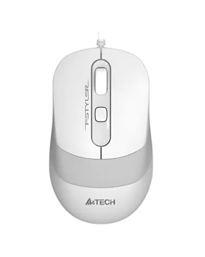 მაუსი A4Tech FM10S FSTYLER WIRED MOUSE WITH SILENT CLICK USB WHITE 1600 DPI