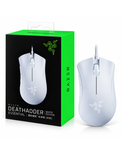 მაუსი - Razer DeathAdder / სადენით / 6400 DPI / თეთრი
