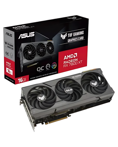 ვიდეო ბარათი ASUS Graphic Card Radeon RX 7800 XT 16GB GDDR6 TUF OC TUF-RX7800XT-O16G-GAMING 90YV0JJ0-M0NA00