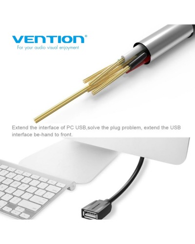 კაბელი Vention VAS-A44-B150 USB2.0 male to female Cable